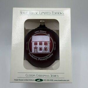Howe House Limited Editions Red Glass Christmas Ornament. Main Street Collection